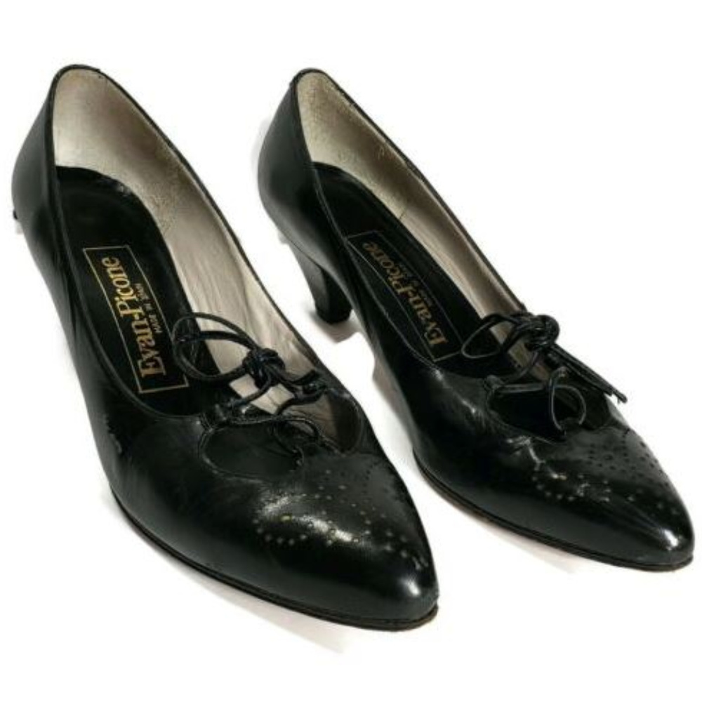 Evan-Picone Heels Leather Pumps Made in Spain, 6.5